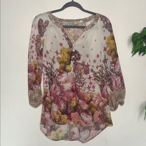 Figueroa & Flowers Floral Print Women's Top